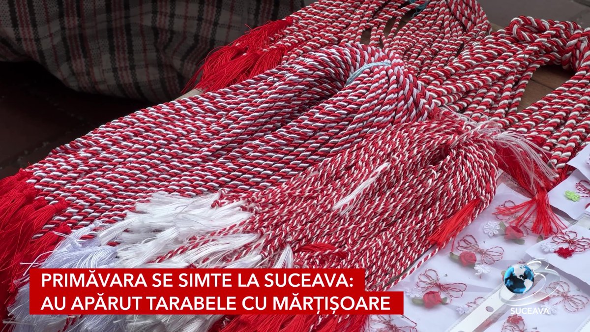 Primăvara se simte la Suceava: Au apărut tarabele cu mărțișoare