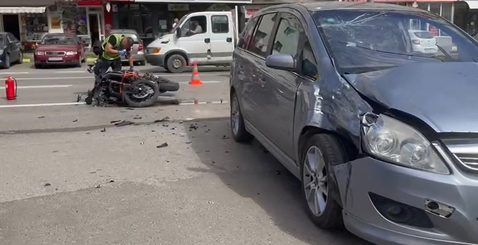 Motociclist rănit, în urma unui accident în George Enescu  405