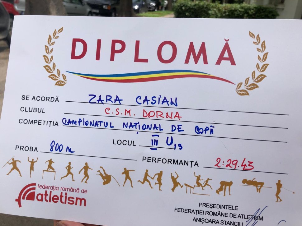 Casian Marius Zara, două medalii de bronz la Campionatul Național de Atletism U13