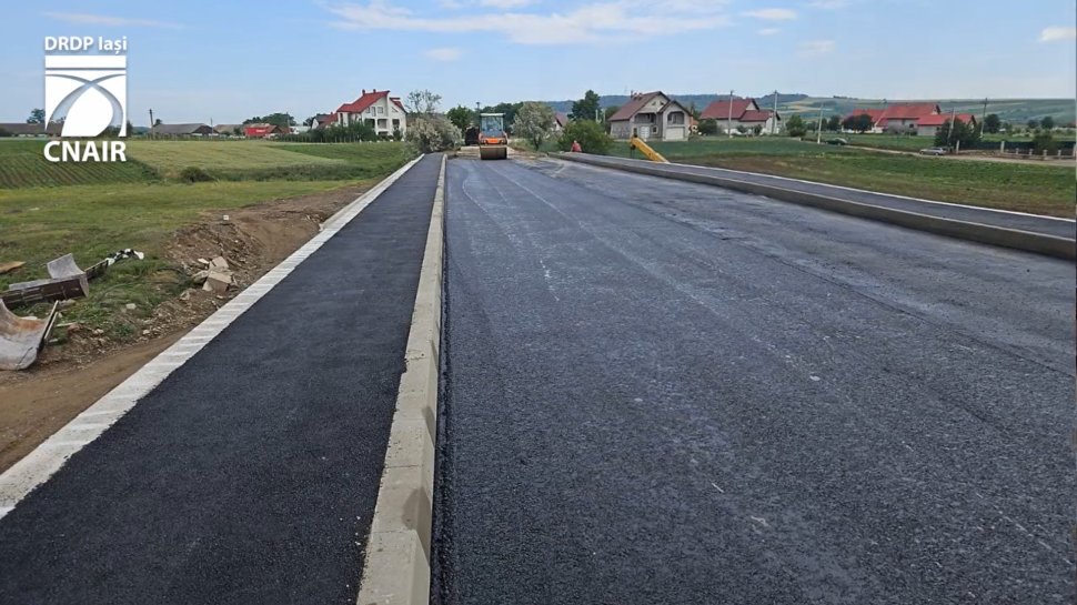 Asfaltare pe calea de rulare a podului de la Milișăuți  628
