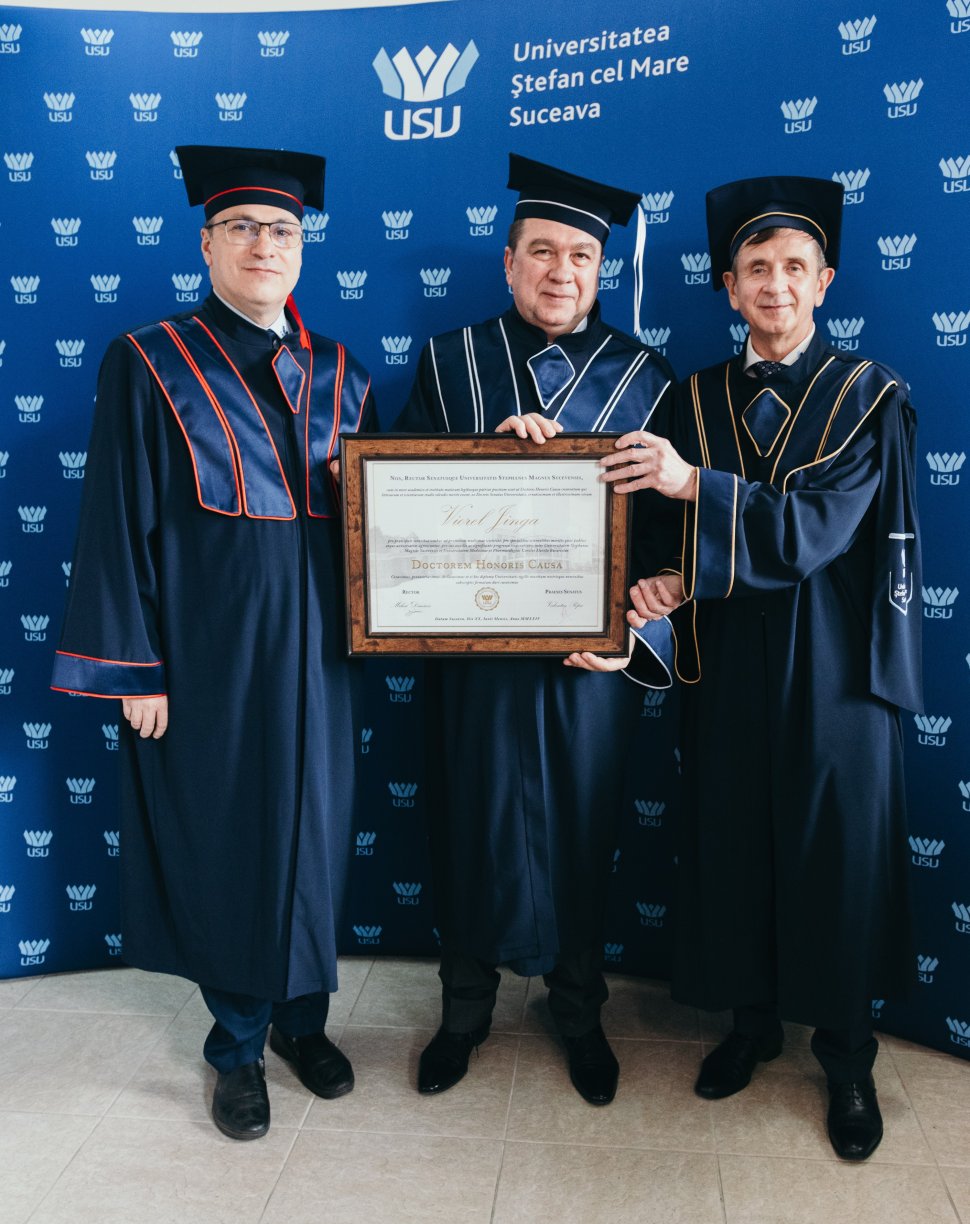 Titlul de Doctor Honoris Causa al Universității „Ștefan cel Mare” din Suceava a fost oferit profesorului universitar doctor Viorel Jinga 874