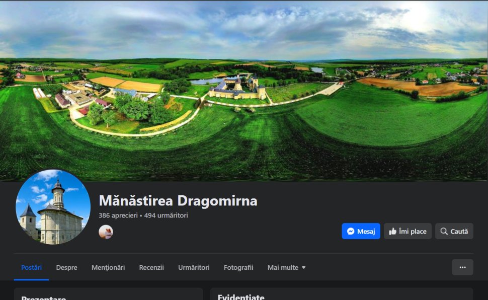 Pagina Mănăstirii Dragomirna preluată de hackeri 965