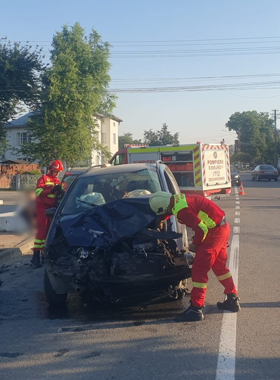 Accident rutier, pe raza localității Măriței, cu două autoturisme implicate.