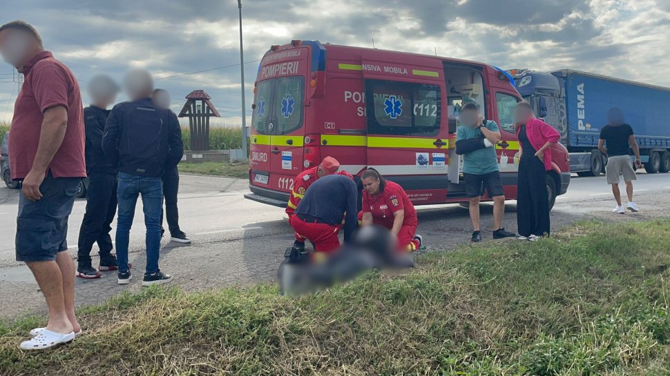 Accident rutier cu un motociclist implicat, la Cumpărătura 2005