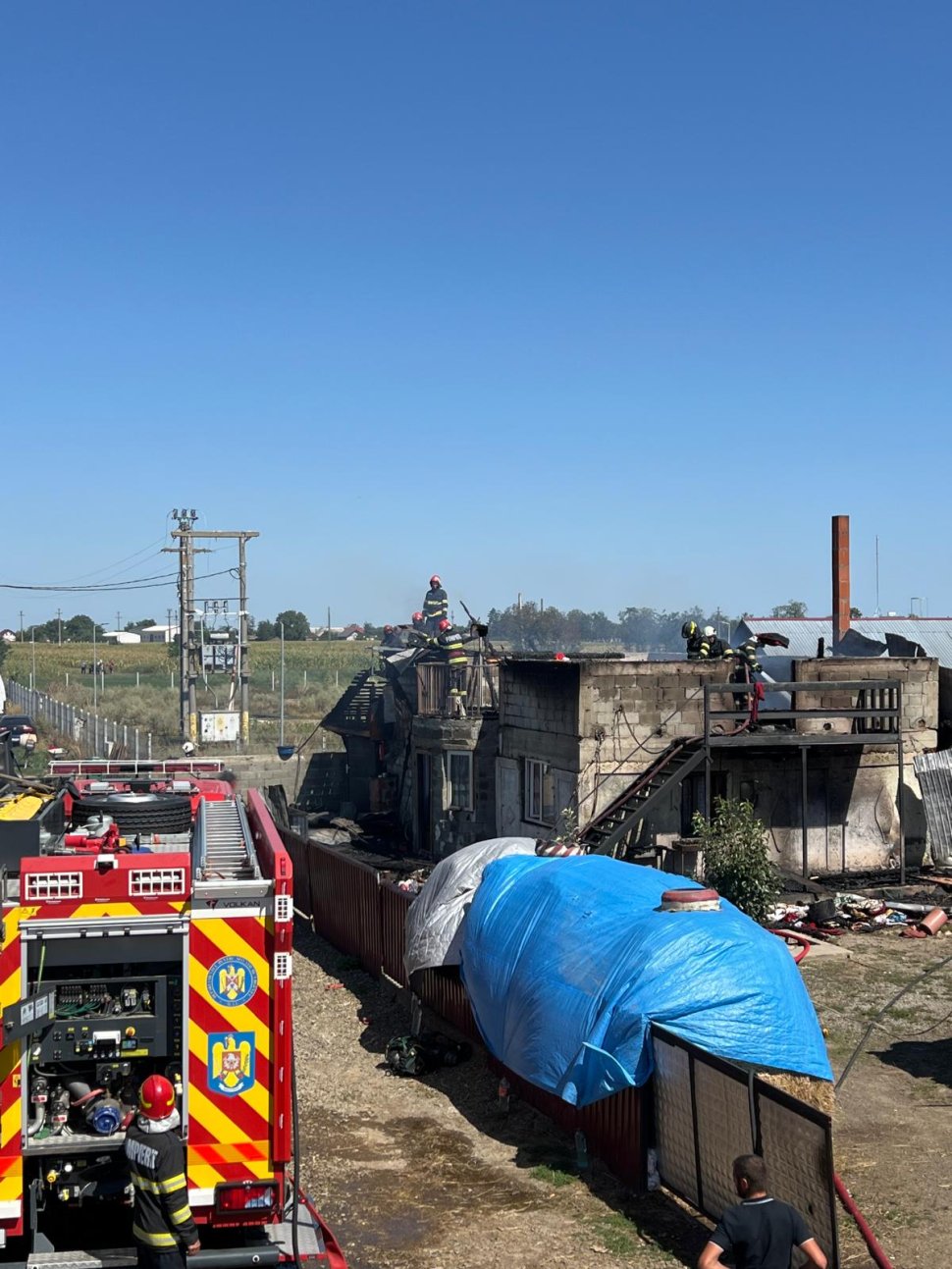 Incendiu de proporții la o locuință din Stamate  2099