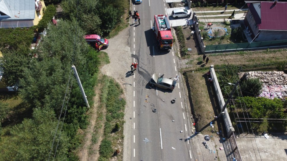 O depășire a provocat un accident teribil în Bunești, pe E85 2194