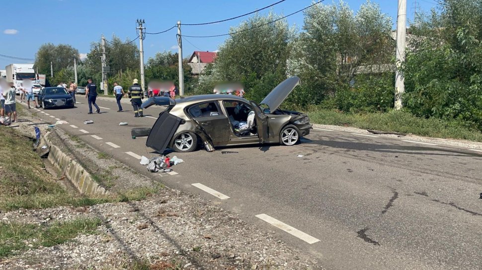 O depășire a provocat un accident teribil în Bunești, pe E85 2207