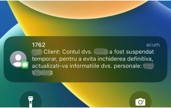 O nouă fraudă prin 'alertă SMS', cu scop de preluare a datelor personale