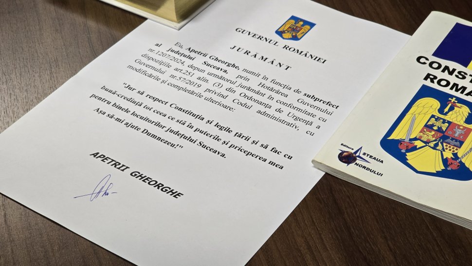 Noul subprefect Gheorghe Apetrii a depus jurământul 3583