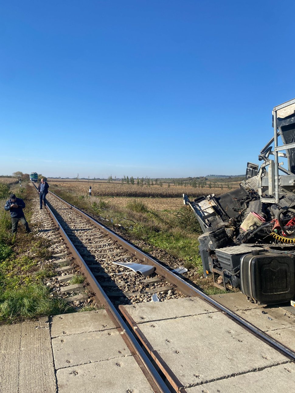 Impact între o locomotivă și un autotren, la Dărmănești 4158