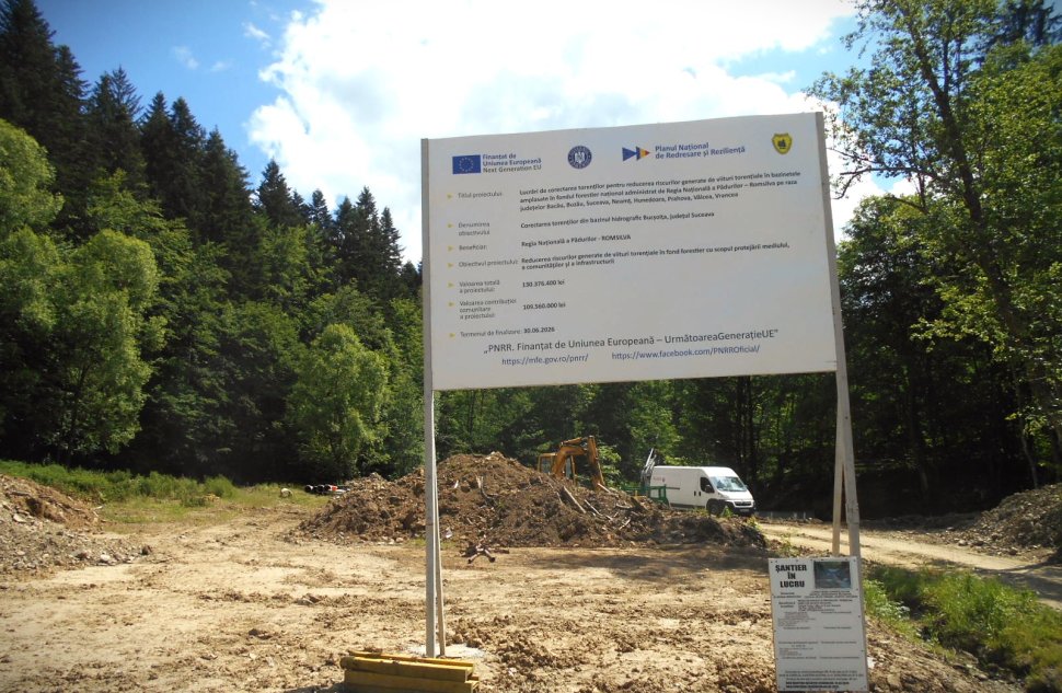 Romsilva: construcții complexe pentru stoparea viiturilor în bazinul Bucșoița 4236