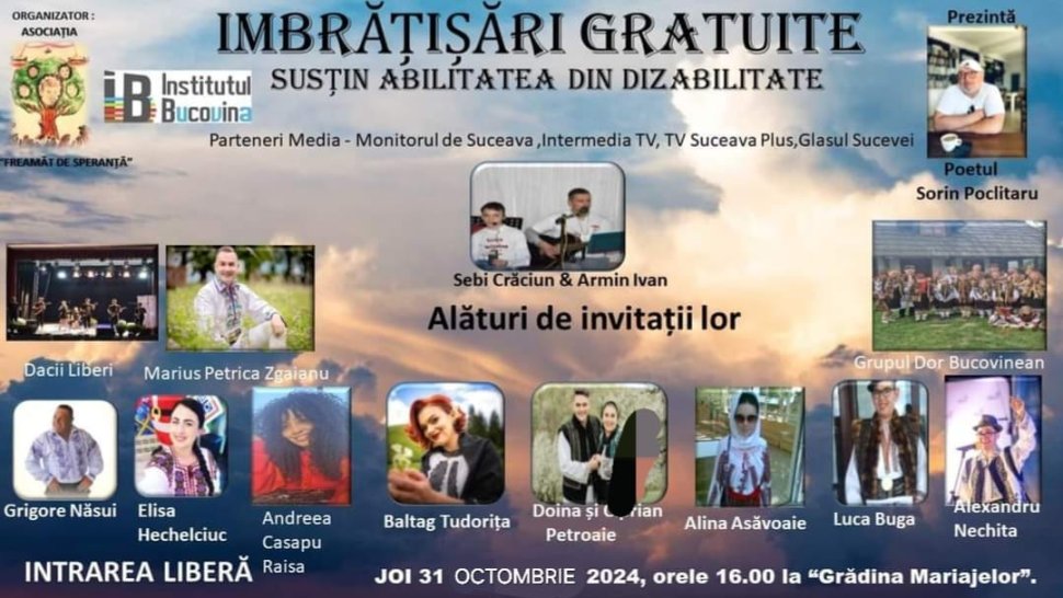 „Îmbrățișări gratuite” - spectacolul caritabil care adaugă speranță!