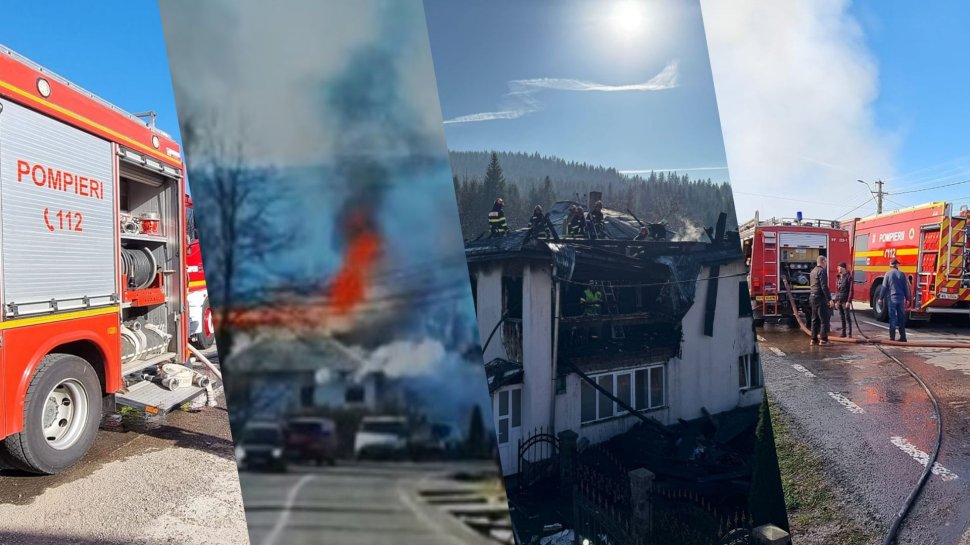 Incendiu de proporții într-o gospodărie din Găinești