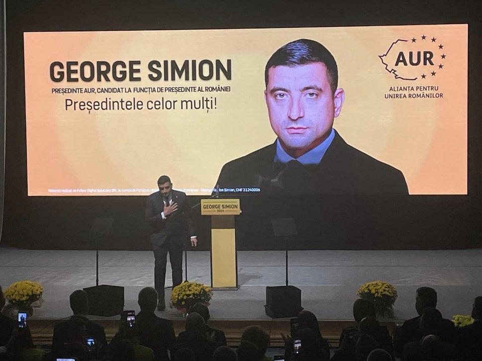 George Simion și membrii AUR, la Suceava