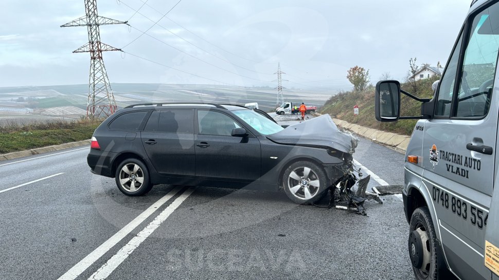 Accident rutier produs între un autoturism și o camionetă; cei doi șoferi au scăpat ca prin minune 5297