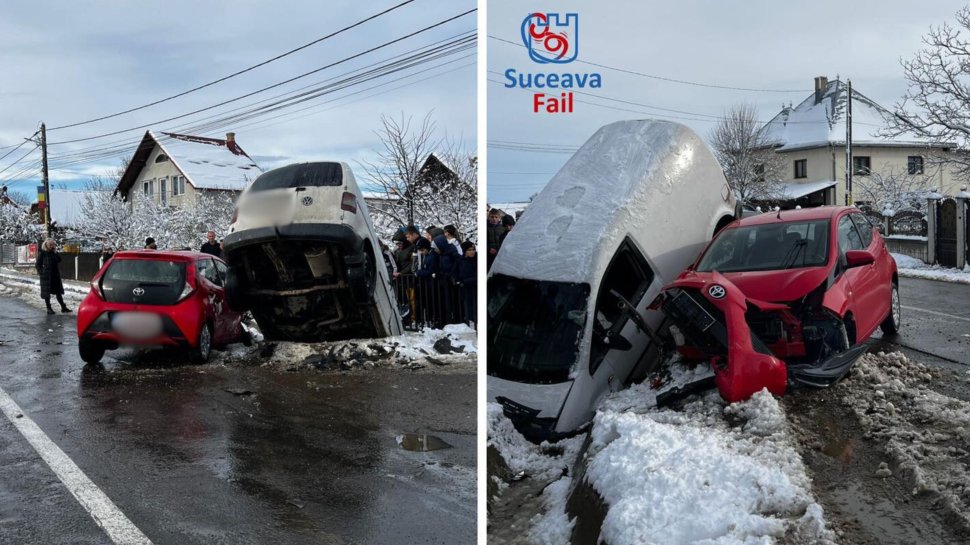 Valul de iarnă aduce primele accidente rutiere în județele Suceava și Neamț 6000