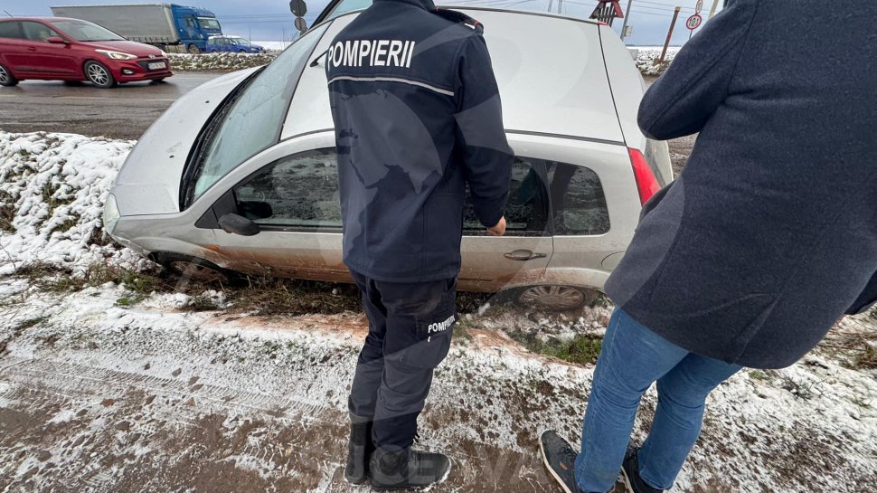 Șoferiță la un pas de o tragedie pe DN2E, la Cumpărătura 6885