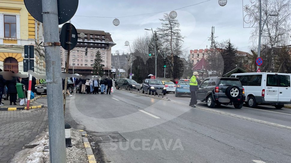 Un nou accident rutier la Gura Humorului: o femeie, acroșată de un autoturism