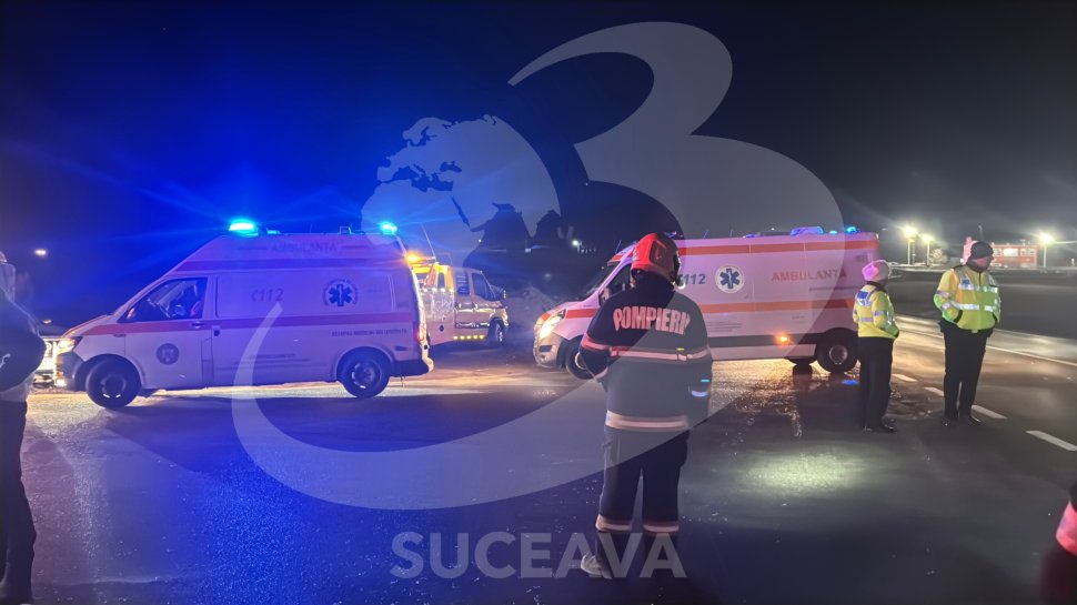 Șapte persoane au scăpat ca prin minune cu viață într-un grav accident rutier, implicând două autoturisme și un TIR, la Baia 7117