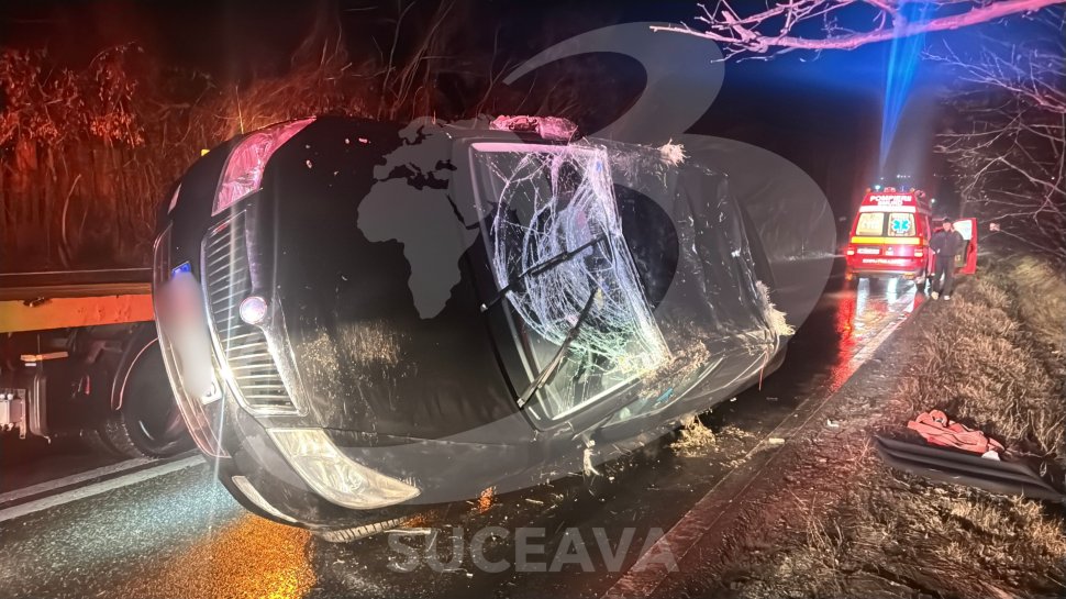 Un bărbat și băiatul său au scăpat ca prin minune teferi într-un accident pe DN2E, în Rădășeni 7311