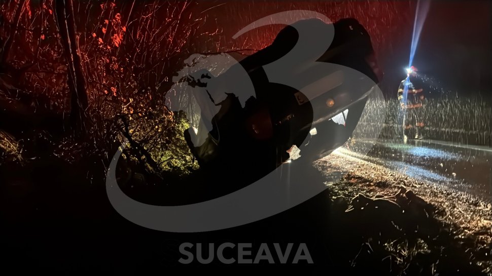 Un bărbat și băiatul său au scăpat ca prin minune teferi într-un accident pe DN2E, în Rădășeni 7314