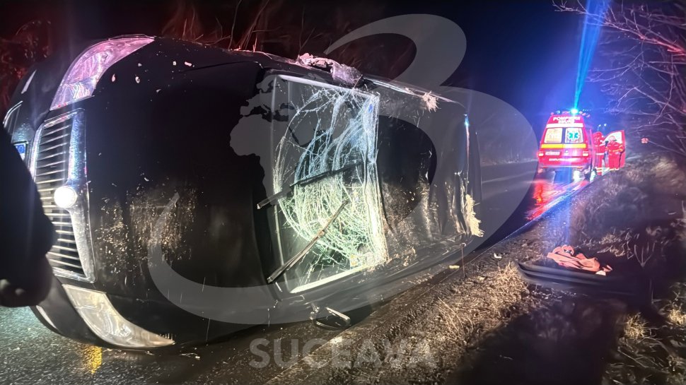 Un bărbat și băiatul său au scăpat ca prin minune teferi într-un accident pe DN2E, în Rădășeni 7315