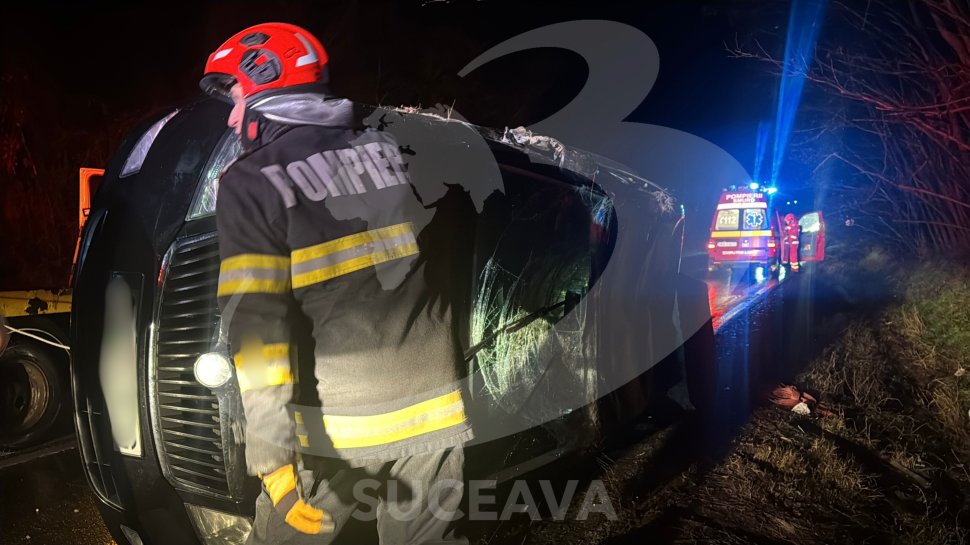 Un bărbat și băiatul său au scăpat ca prin minune teferi într-un accident pe DN2E, în Rădășeni 7316