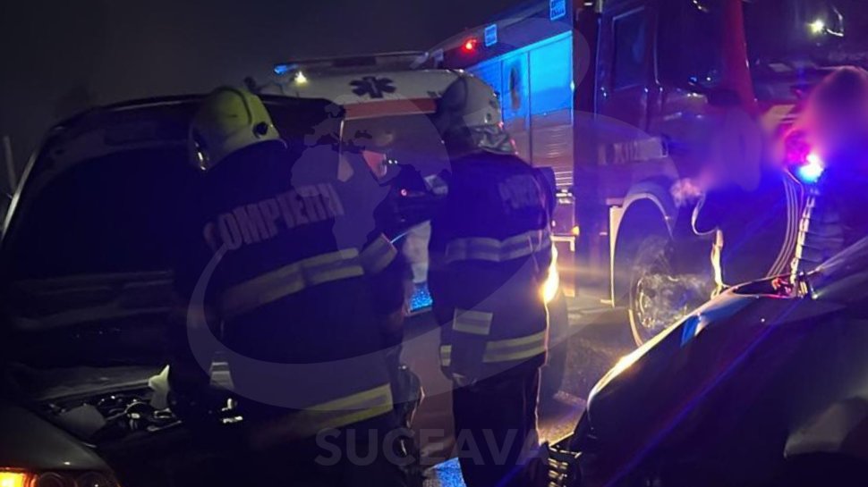 Două autoturisme implicate într-un grav accident rutier, la Boroaia 7328