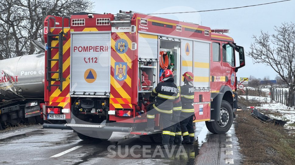 Impact fatal pe E85: Autoturism și cisternă implicate într-un impact violent la Roșiori 7388