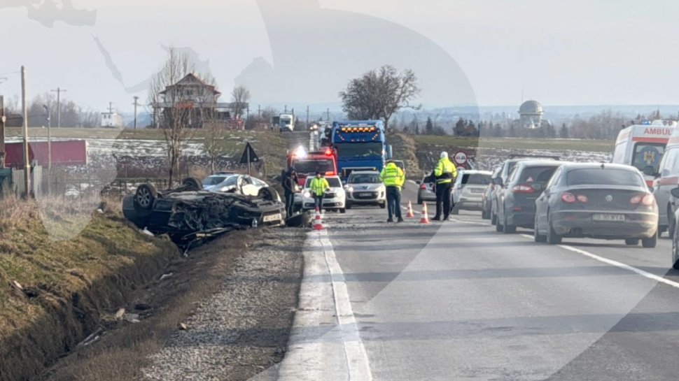 Accident rutier cu șapte victime pe raza localității Fântâna Mare: mai mulți răniți au fost transportați la spital