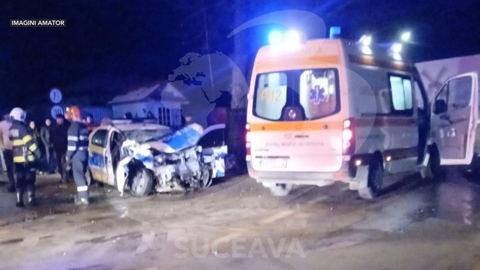 O autospecială de poliție și un tir implicate într-un grav accident rutier la ieșire din Vorona 7684