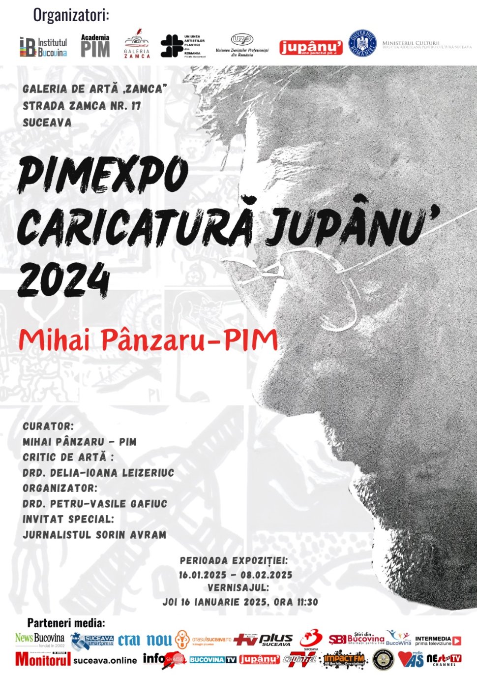 Mihai Pânzaru-PIM, aniversat la Galeria Zamca