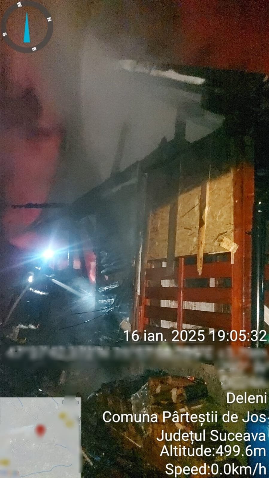 O improvizație electrică a distrus aproximativ 120 de metri pătrați dintr-o casă, în satul Vârfu Dealului 7767