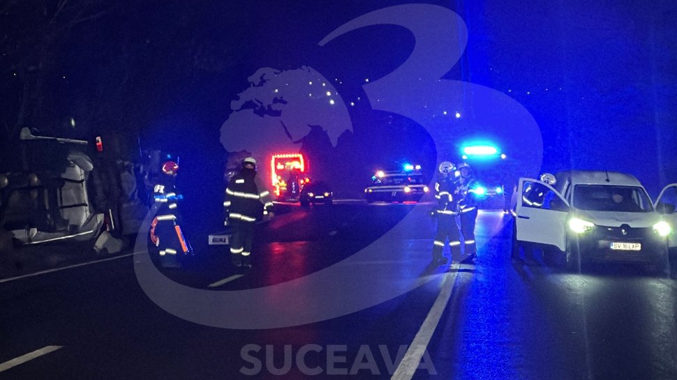 O cisternă cu combustibil s-a răsturnat marți seara, la Spătarești 7881