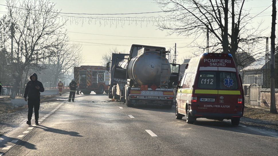 Două cisterne s-au ciocnit pe drumul E85, în zona Vadu Moldovei 8560