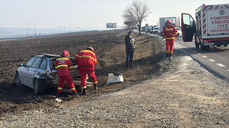 Șofer neatent, rănit într-un accident rutier la intrarea în municipiul Suceava