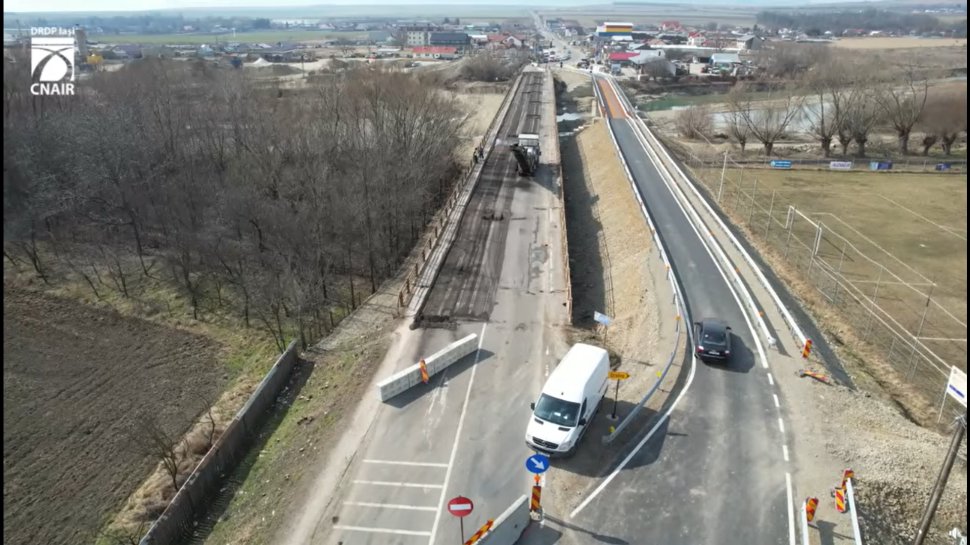 Lucrări de reabilitare pe podul de pe DN 15D, Girov-Neamț