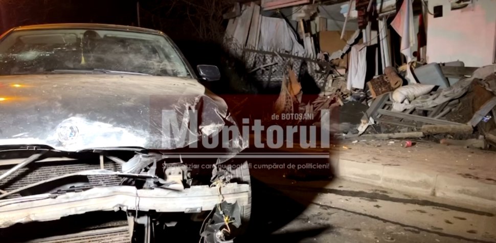 Zidul unei case, pus la pământ de o șoferiță beată în zorii zilei 9332