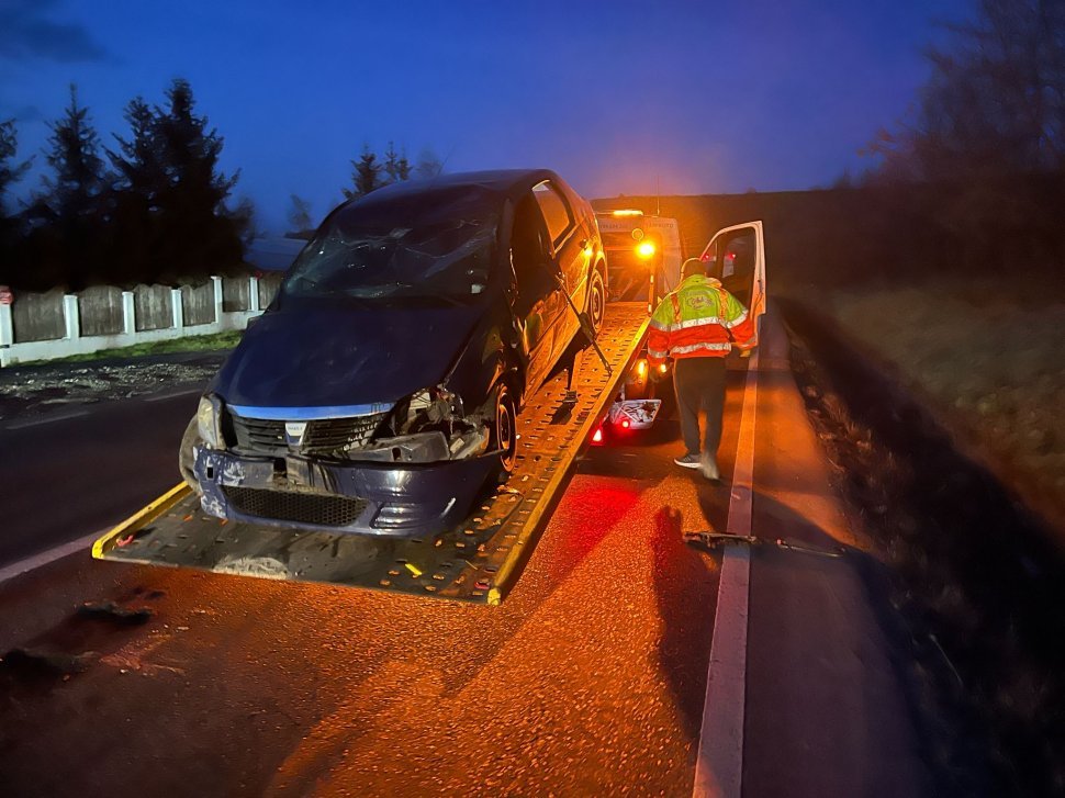 Bărbatul care a ajuns cu mașina în șanț la Bunești era în stare de ebrietate 9626