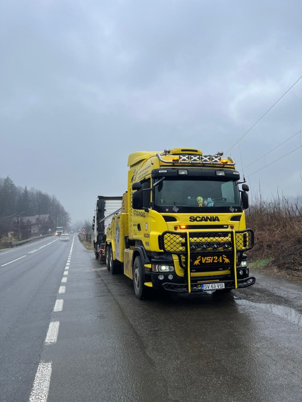 Impact frontal cu un tir, pe un drum din Vama  9739