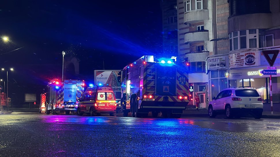 Alertă într-un bloc din Fălticeni după ce un incendiu a izbucnit într-o garsonieră 10073