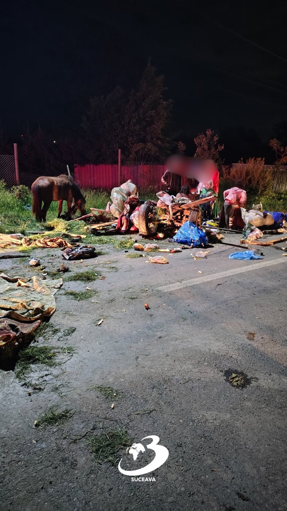 Accident grav între un autoturism și o căruță, cu mai mulți răniți, la Topolița, județul Neamț 10373