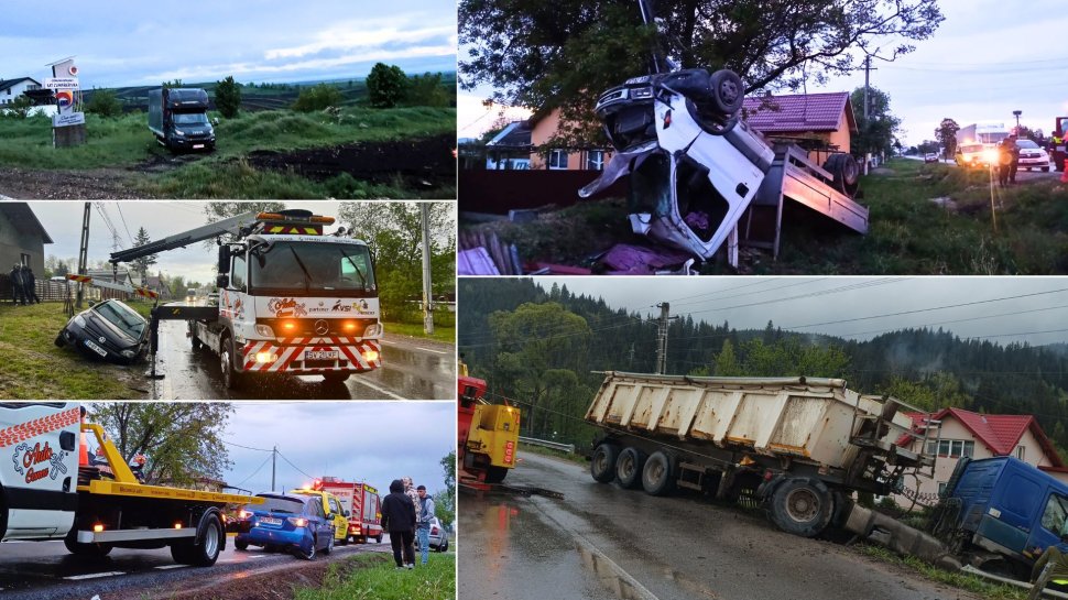 Seară de coșmar pe șoselele din Suceava: Cinci accidente rutiere într-un interval scurt de timp 10416