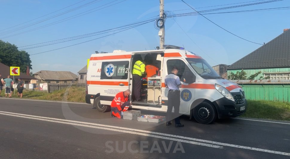 Motociclist rănit într-un accident rutier la Bărăști, județul Suceava