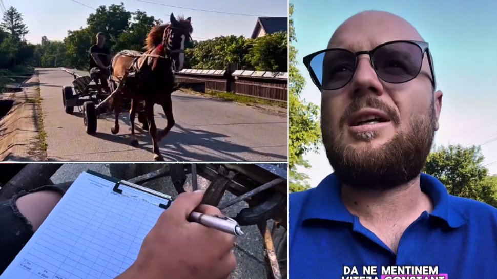 Instructor auto din Piatra Neamț, viral pe internet: oră de conducere cu o căruță