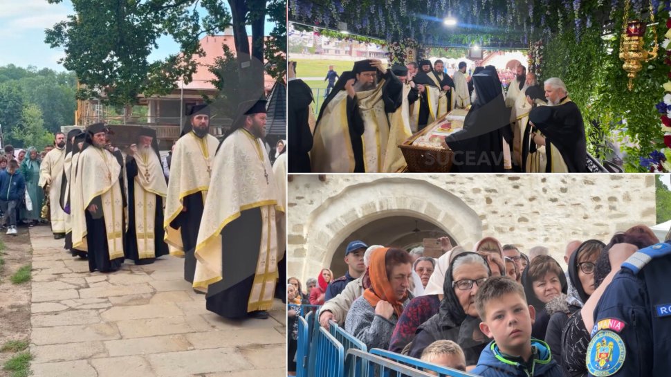 Sute de credincioși au venit să se roage la racla cu moaștele Sfântului Ioan cel Nou de la Suceava 