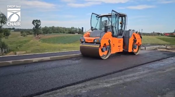 asfaltare pe calea de rulare a podului de la milisauti asfaltare pe calea de rulare a podului de la milisauti