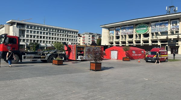 puncte medicale montate in centrul municipiului suceava