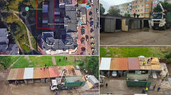 primaria demoleaza garajele de langa parcul bebelusul primaria demoleaza garajele de langa parcul bebelusul