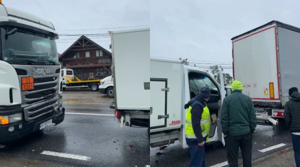 incident rutier la spataresti o camioneta prinsa intre doua tir uri incident rutier la spataresti o camioneta prinsa intre doua tir uri